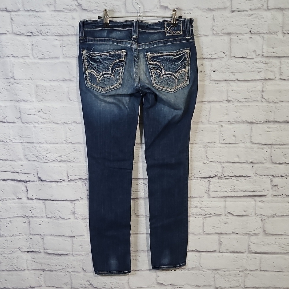 Big Star Women's Casey K Low Rise Blue Straight Leg Jeans - Picture 5 of 9